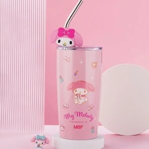 Sanrio Hello Kitty Stainless Steel Hot/cold 20 oz Tumbler With Straw